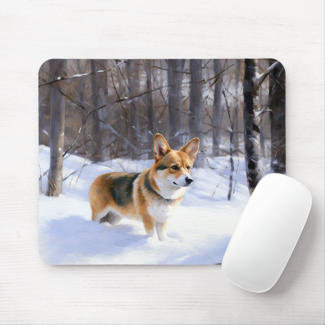 Corgi Låt det snöa jul Musmatta (Med mus)