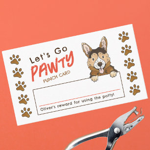 Corgi Låt oss Go Pawty Potty-Slå kort
