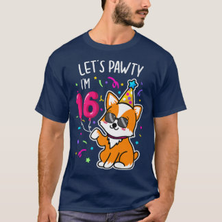 Corgi Låt oss Pawty I är 16:e, 16:e årsjubileum T Shirt