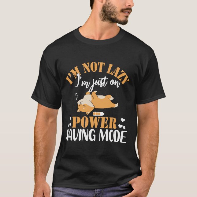 Corgi Lazy Sleeping Hund Funny T Shirt (Framsida)