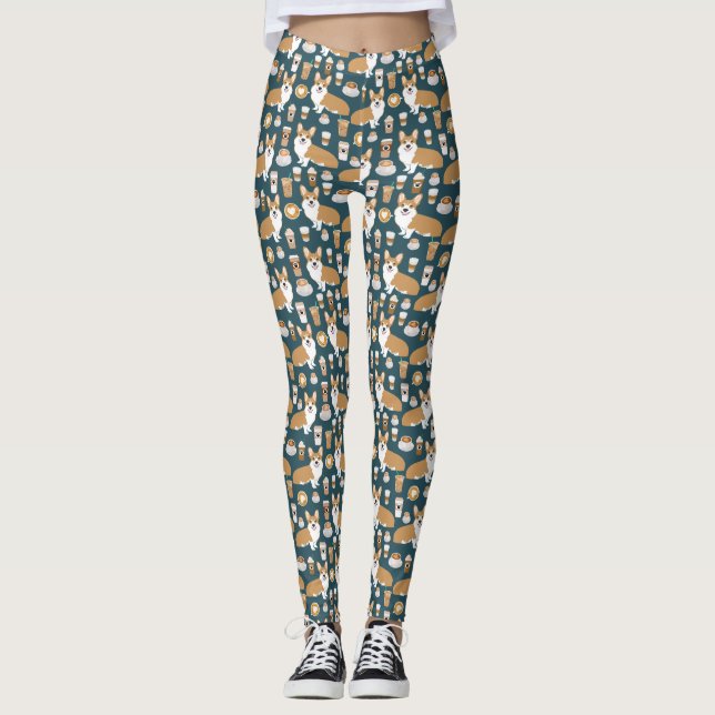 Corgi Leggings - söta, roliga corgi-presenter (Framsida)