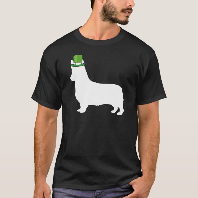 Corgi Leprechaun Irländska St Patrick-dagen T Shirt (Framsida)