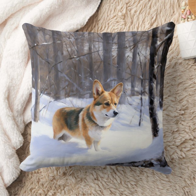 Corgi Let It Snow Jul Kudde (Filt)