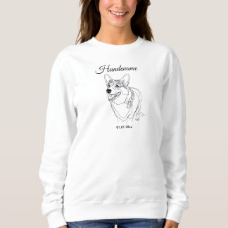 Corgi Line Art personalized dog T Shirt