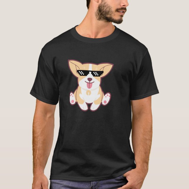 Corgi Livet Rolig Klänning T Shirt (Framsida)