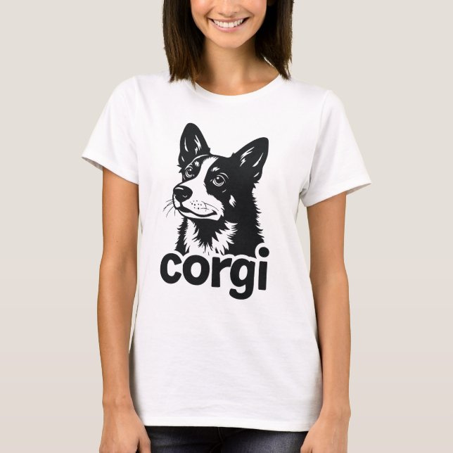 "Corgi Love for Dog Lovers" T Shirt (Framsida)