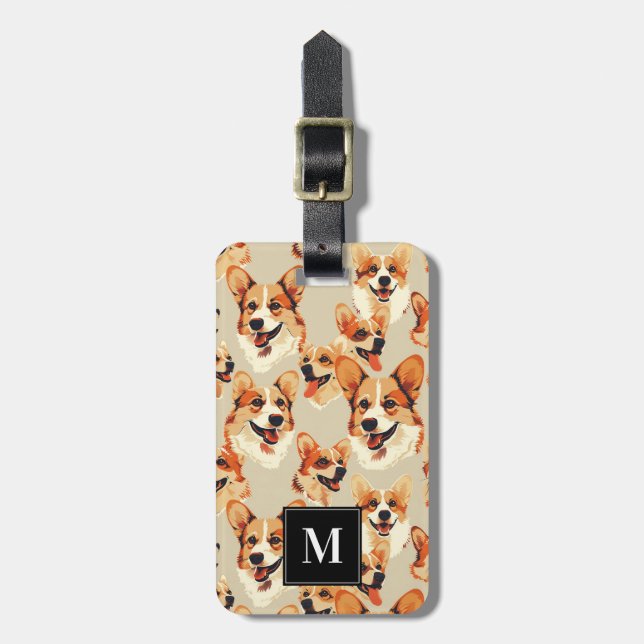 Corgi Luggage Tag Bagagebricka (Vertikal Framsida)