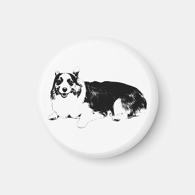Corgi Lugn Stannar Nära Magnet (Framsidan)