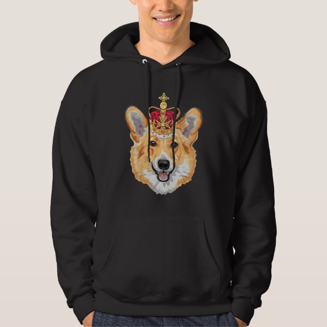 Corgi Lycklig Hoodie (Framsida)