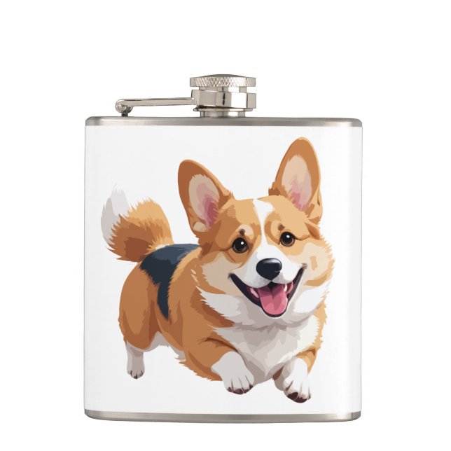 Corgi Lycklig-uppspelande Roligt i Glatta Luft Fickplunta (Framsidan)