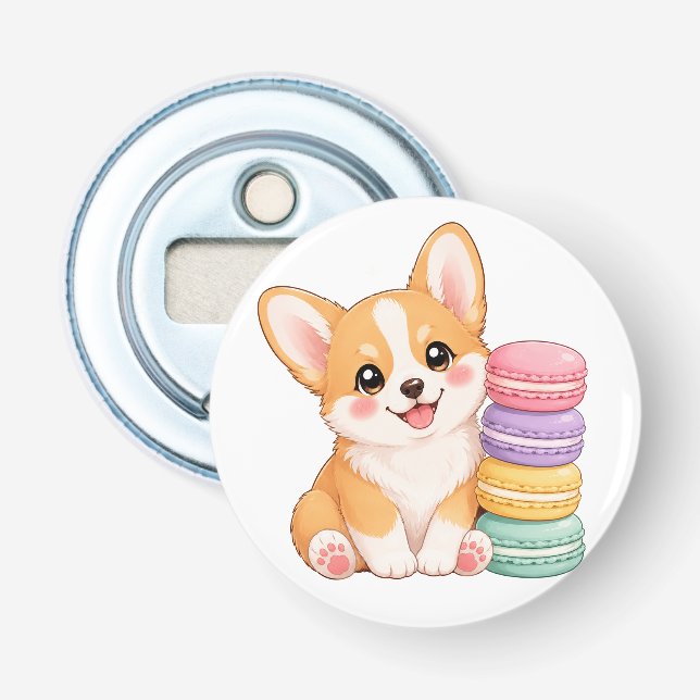 corgi makarons flasköppnare (Framsidan)
