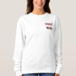Corgi Mama Aesthetic Typography Cozy Sweatshirt T Shirt