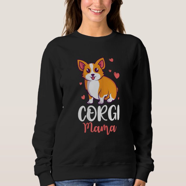 Corgi Mama Puppy Mom Best Dog T Shirt (Framsida)