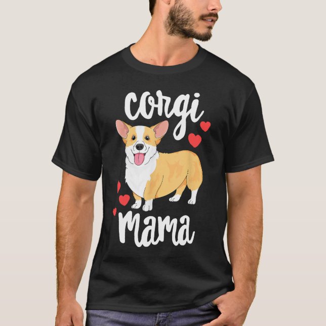 Corgi Mamma1 T Shirt (Framsida)