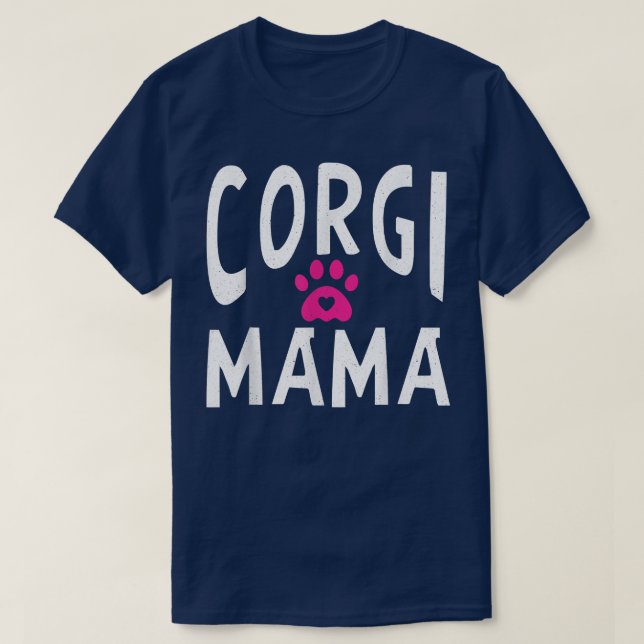 Corgi Mamma Animal Cute Hund T Shirt (Design framsida)