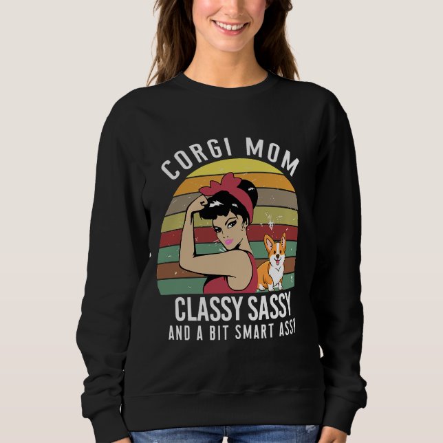 Corgi Mamma Classy Sassy T Shirt (Framsida)