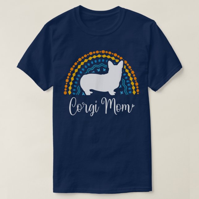 Corgi Mamma Corgi hund T Shirt (Design framsida)