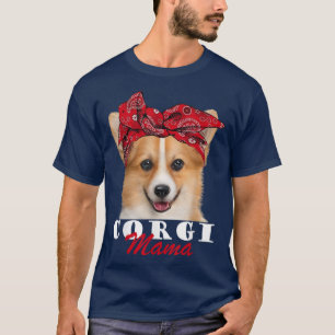 Corgi Mamma Cute Corgi Hund Bandana T Shirt