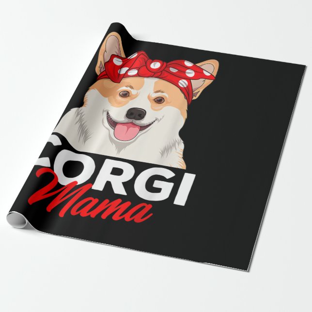 Corgi Mamma Cute Corgi Hund Presentpapper (Utrullad)