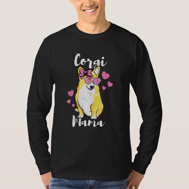 Corgi Mamma Cute Hund Loving Mor T Shirt (Framsida)