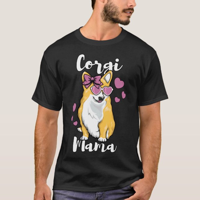 Corgi Mamma Cute Hund Loving Mor T Shirt (Framsida)