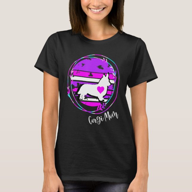 Corgi Mamma Cute Welsh Corgis Hundägare Tee Puppy (Framsida)
