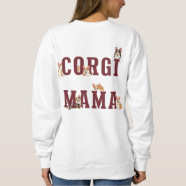 Corgi Mamma Estetisk Typografi Mysig Tröja