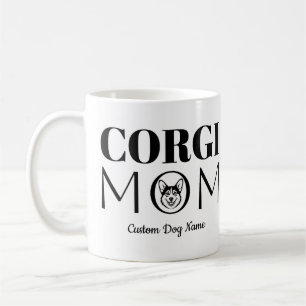 Corgi MAMMA Födelsedagspresent För Mamma, Hundmamm Kaffemugg