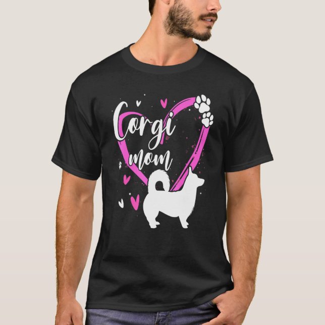 Corgi Mamma för Mors dag T Shirt (Framsida)