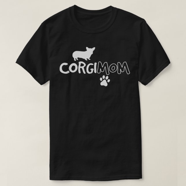 Corgi Mamma Funny Cute Hund Pet Owner Anta Rädding T Shirt (Design framsida)