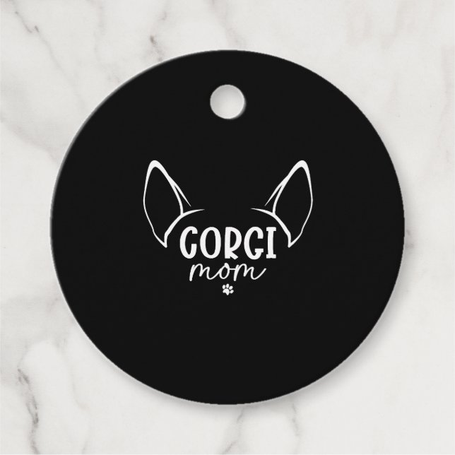 Corgi Mamma Gåvor Etiketter (Framsida)