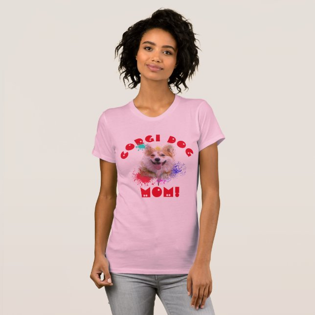 Corgi Mamma Hund Best Hund mamma någonsin T Shirt (Hel framsida)