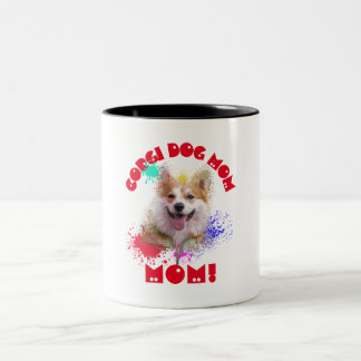 Corgi Mamma Hund Best Hund mamma någonsin Två-Tonad Mugg