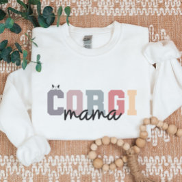 Corgi Mamma Hund Retro College Stil Personlig T Shirt