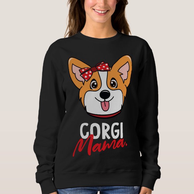 Corgi Mamma Hund T Shirt (Framsida)