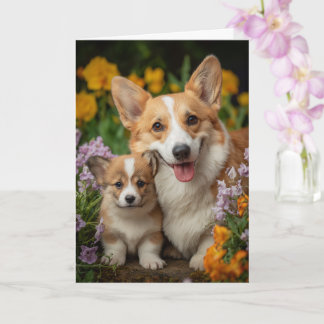 Corgi Mamma Morsdags kärlek Kort