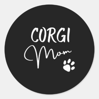 Corgi Mamma Pet-presenter för Corgi-Hundälskare oc Runt Klistermärke