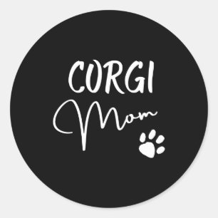 Corgi Mamma Pet-presenter för Corgi-Hundälskare Runt Klistermärke