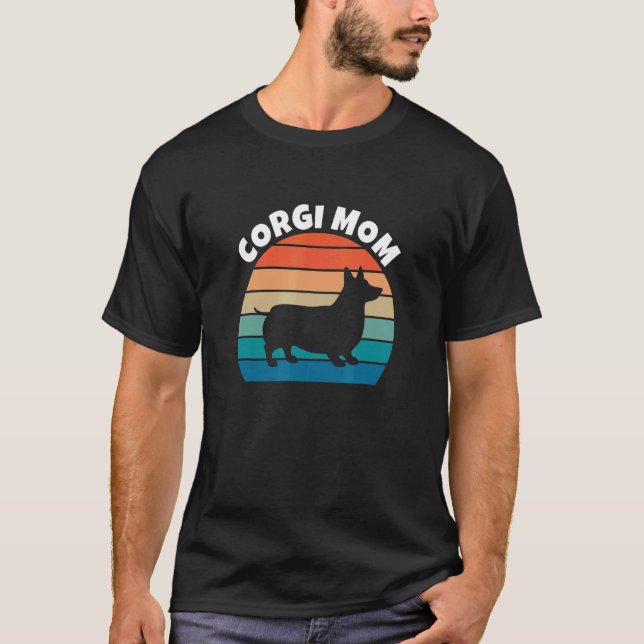 Corgi Mamma Rolig Hund Mamma T Shirt (Framsida)