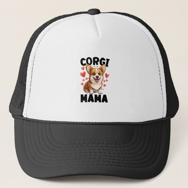 Corgi Mamma - Söt Corgi Mamma Keps (Framsida)