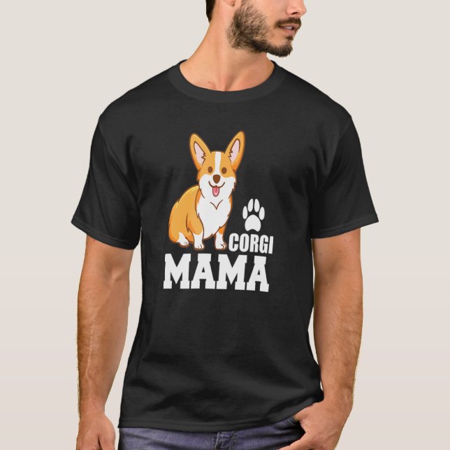 Corgi Mamma T Shirt (Framsida)