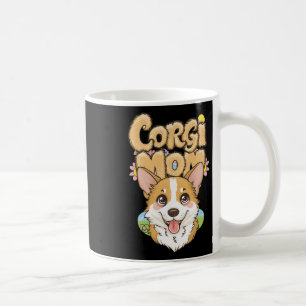 Corgi Mamma Vår Blommigt Design - Påsk Corgi Kärle Kaffemugg