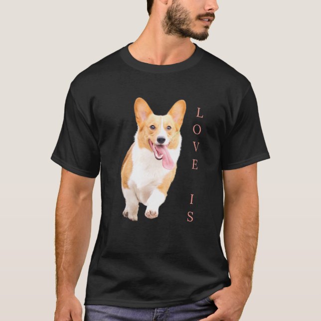 Corgi Manar Women Kids Kärlek är Hund Pappa tee Pe (Framsida)