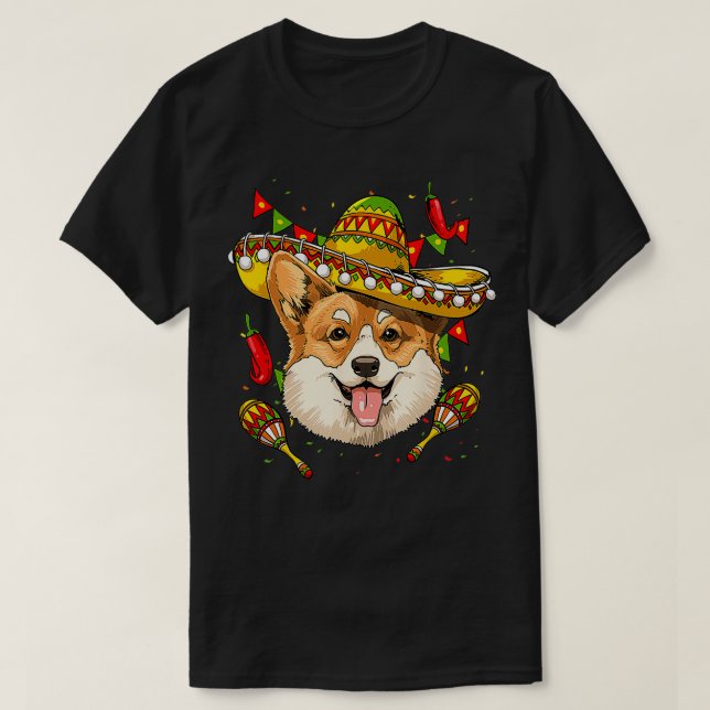 Corgi Manar Women Kids Sombrero T Shirt (Design framsida)
