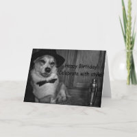 Corgi martini shaker-födelsedagskort