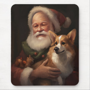 Corgi med Jultomten julafton Musmatta