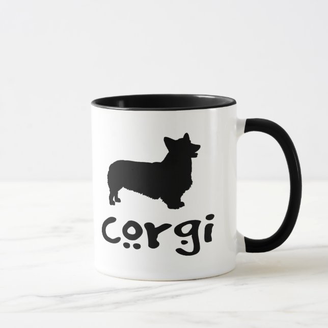 Corgi med kall text mugg (Höger)