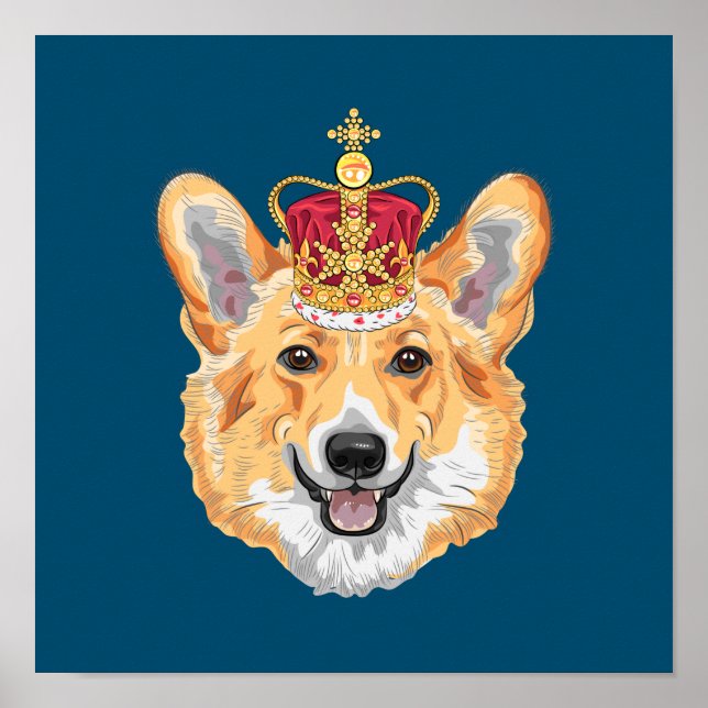 Corgi med Krona Poster (Framsidan)