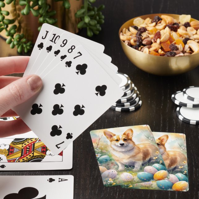 Corgi med Påskägg Helgdag Casinokort (På plats)
