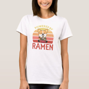Corgi med Ramen Cute Kawaii Noodle Hundar T Shirt